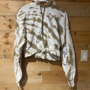 Good American Tie Dye Cropped Hoodie Fits a Small